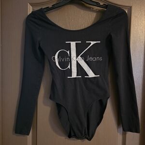 Calvin Klein Black Bodysuit with Logo